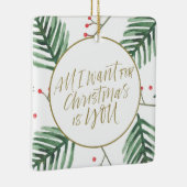 私がクリスマスに欲しいのはカップルあなただけの写真 セラミックオーナメント (右)