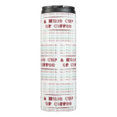 私がクリスマスに欲しいのはコーヒーの大きなカップだけだ タンブラー (裏面)