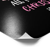 私がクリスマスに欲しいのはコーヒーペンギンピンクだけだ フォトプリント (角)