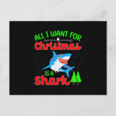 私がクリスマスに欲しいのはサメおもしろいだ シーズンポストカード (正面)