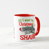 私がクリスマスに欲しいのはサメだけだ マグカップ (正面右)