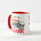 私がクリスマスに欲しいのはサメだけだ マグカップ (正面左)