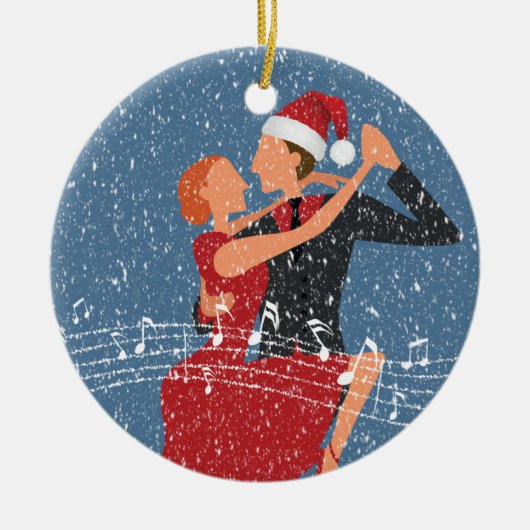 私がクリスマスに欲しいのはタンゴスワイタンゲロスだけだ セラミックオーナメント (正面)