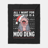 私がクリスマスに欲しいのはデングモーだけだ フリースブランケット (正面)