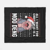 私がクリスマスに欲しいのはデングモーだけだ フリースブランケット (正面(横))