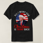 私がクリスマスに欲しいのはトランプのバックと新しいプレ Tシャツ (デザイン正面)