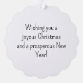 私がクリスマスに欲しいのはトランプ2024カスタム オーナメントカード (裏面)