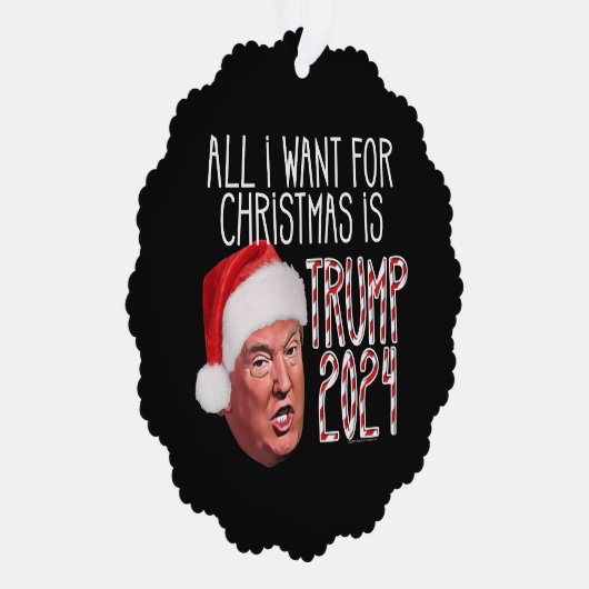 私がクリスマスに欲しいのはトランプ2024カスタム オーナメントカード (右)