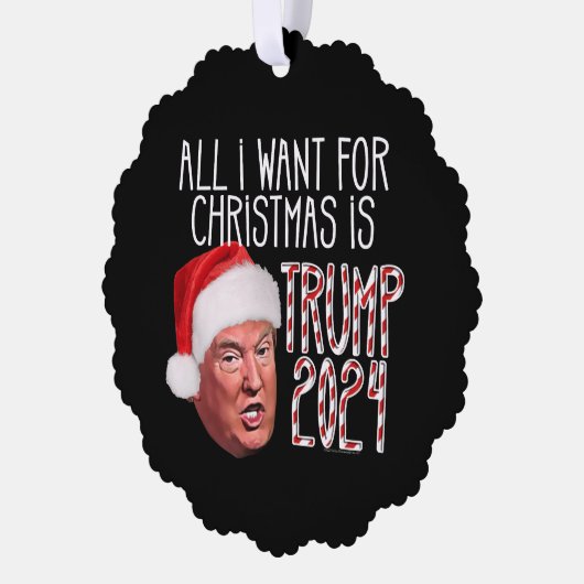 私がクリスマスに欲しいのはトランプ2024カスタム オーナメントカード (左)