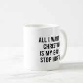 私がクリスマスに欲しいのはハードルに戻るストップこと コーヒーマグカップ (正面右)