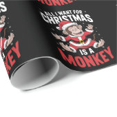 私がクリスマスに欲しいのはモンキーラバークリスマス ラッピングペーパー (ロールコーナー)