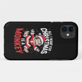 私がクリスマスに欲しいのはモンキーラバークリスマス Case-Mate iPhoneケース (裏面(横))