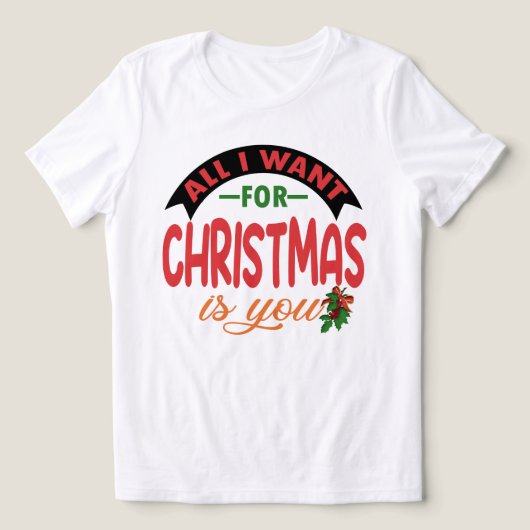 私がクリスマスに欲しいのは君が醜いセーターじゃない トライブレンドＴシャツ (デザイン正面)