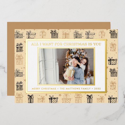 私がクリスマスに欲しいのは君だけだ | 箔シーズンカード (正面/裏面)