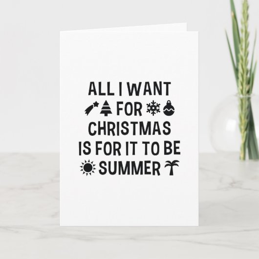 私がクリスマスに欲しいのは夏だけなんだ シーズンカード (正面)
