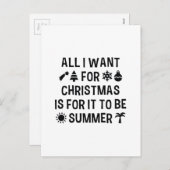 私がクリスマスに欲しいのは夏だけなんだ シーズンポストカード (正面/裏面)