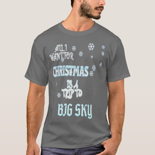 私がクリスマスに欲しいのは大空への旅行だけだ Tシャツ (正面)