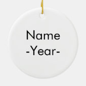 私がクリスマスに欲しいのは完璧な眉だけだ セラミックオーナメント (裏面)