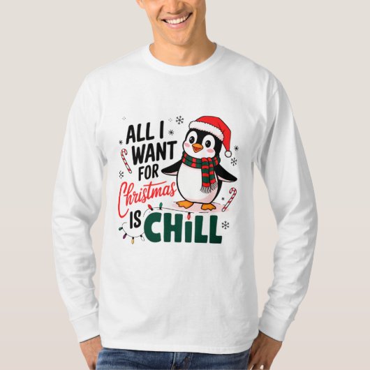 私がクリスマスに欲しいのは寒さだけだ Tシャツ (正面)