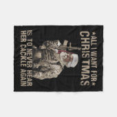 私がクリスマスに欲しいのは彼女の鳴き声を聞くことではない フリースブランケット (正面(横))