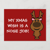 私がクリスマスに欲しいのは整形手術だけだ シーズンポストカード (正面)