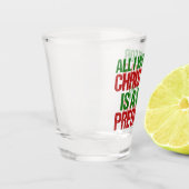 私がクリスマスに欲しいのは新しい社長おもしろいだ ショットグラス (左)