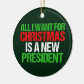 私がクリスマスに欲しいのは新しい社長おもしろいだ セラミックオーナメント (左)
