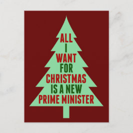私がクリスマスに欲しいのは新首相だけだ ポストカード