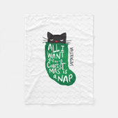 私がクリスマスに欲しいのは昼寝 フリースブランケット (正面)