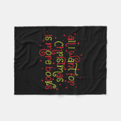 私がクリスマスに欲しいのは本クリスマスブックL フリースブランケット (正面(横))