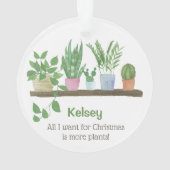 私がクリスマスに欲しいのは植物の数が多い オーナメント (裏面)