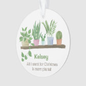 私がクリスマスに欲しいのは植物の数が多い オーナメント (正面)