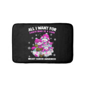私がクリスマスに欲しいのは治癒乳がんAだけだ バスマット (正面)