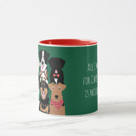 私がクリスマスに欲しいのは犬ばかりだ マグカップ