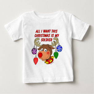 私がクリスマスに欲しいのは私の兵士だけだ ベビーTシャツ