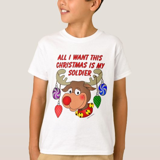 私がクリスマスに欲しいのは私の兵士だけだ Tシャツ (正面)