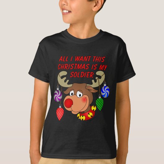 私がクリスマスに欲しいのは私の兵士だけだ Tシャツ (正面)