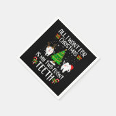 私がクリスマスに欲しいのは私の前歯の二本のおもしろい スタンダードカクテルナプキン (角)