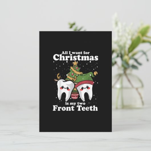 私がクリスマスに欲しいのは私の前歯の二本のおもしろい 招待状 (スタンド正面)