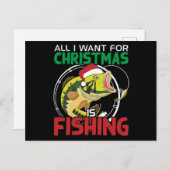 私がクリスマスに欲しいのは魚釣りだけだ ポストカード (正面/裏面)