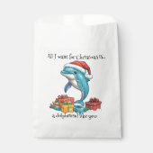 私がクリスマスに欲しいのは、あなたのようなイルカ フェイバーバッグ (正面)