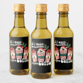 私がクリスマスに欲しいのは、より多くのコーヒー愛好家クリスマス ワインラベル (ボトル)