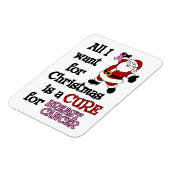 私がクリスマスに欲しいのは…乳がん マグネット (左側)