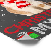 私がクリスマスに欲しいのは、猫の醜いサンタ猫だけだ ポスター (角)