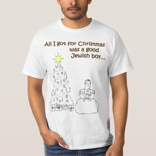 私がクリスマスのために得たすべてはよいユダヤ人の男の子でした Tシャツ (正面)