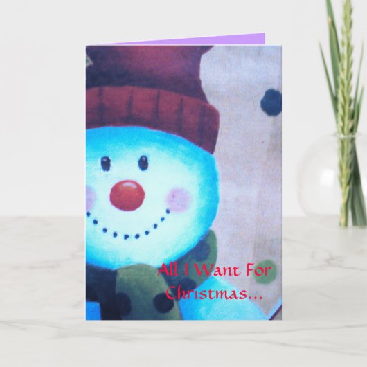 私がクリスマスのために…ほしいすべて シーズンカード (正面)