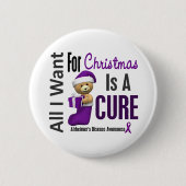 私がクリスマスのアルツハイマー病のためにほしいすべて 缶バッジ (正面)