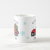 私がクリスマスのカスタムの文字のためにほしいヴィンテージのトラックすべて コーヒーマグカップ (中央)