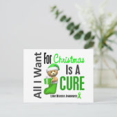 私がクリスマスのライム病のためにほしいすべて シーズンポストカード (スタンド正面)