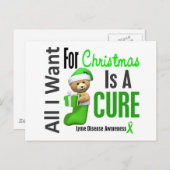 私がクリスマスのライム病のためにほしいすべて シーズンポストカード (正面/裏面)